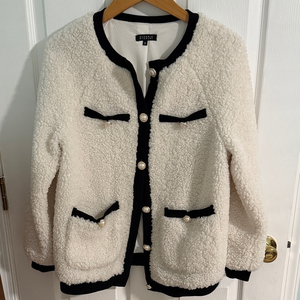 White and Black Teddy Jacket
